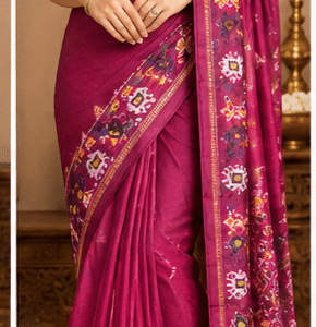 Ikat Handloom Pure Silk Saree with Traditional Motifs